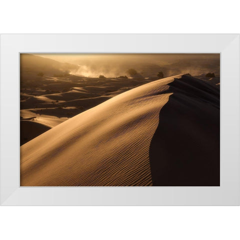 Merzuga White Modern Wood Framed Art Print by Anton, Rostovskiy
