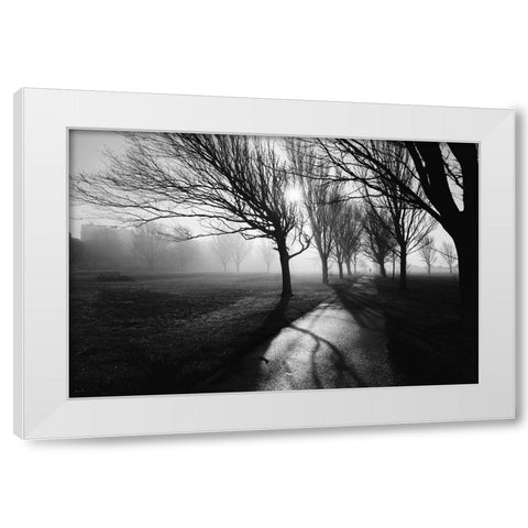 Foggy February White Modern Wood Framed Art Print by Allen, Elizabeth