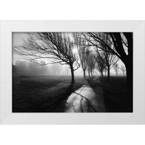 Foggy February White Modern Wood Framed Art Print by Allen, Elizabeth