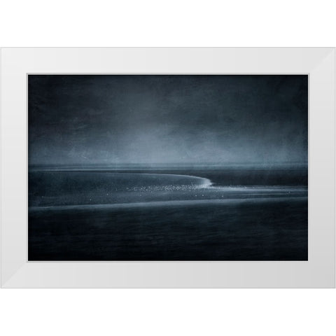 Silence White Modern Wood Framed Art Print by van Son, Greetje