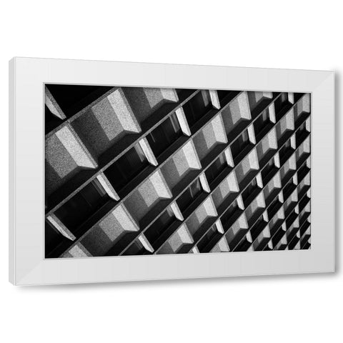 Solid As A Rock White Modern Wood Framed Art Print by van de, Jeroen