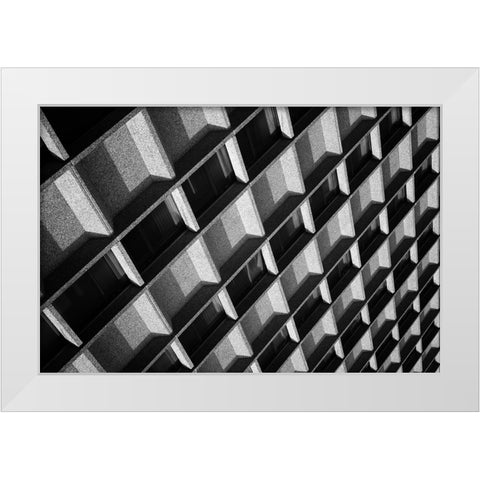 Solid As A Rock White Modern Wood Framed Art Print by van de, Jeroen