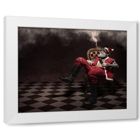 Time To Chill White Modern Wood Framed Art Print by Damsten, Petri