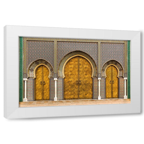 Three Doors White Modern Wood Framed Art Print by Domont, Jois