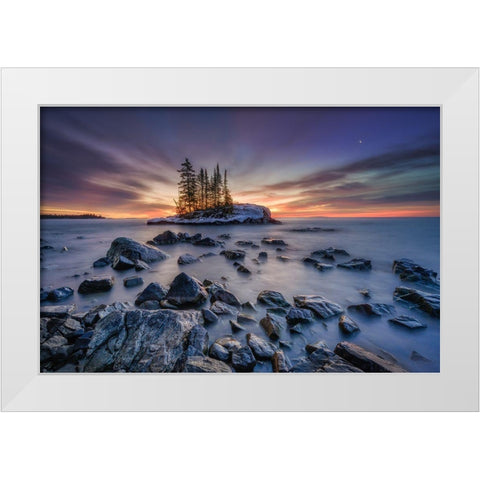 Risen White Modern Wood Framed Art Print by Goldberg, Matt