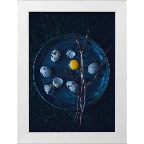 Untitled White Modern Wood Framed Art Print by Karina, Aleksandrova