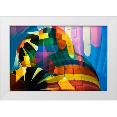 Balloons White Modern Wood Framed Art Print by Berry, Jerry