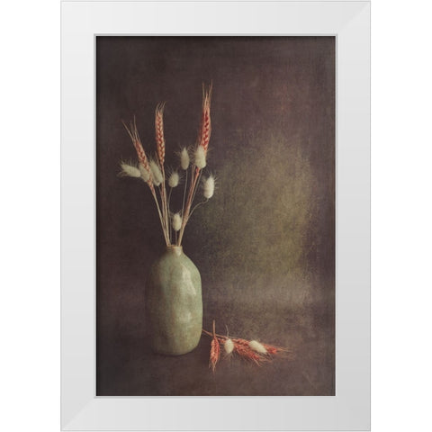 Soft Lines White Modern Wood Framed Art Print by Kiral, Cicek