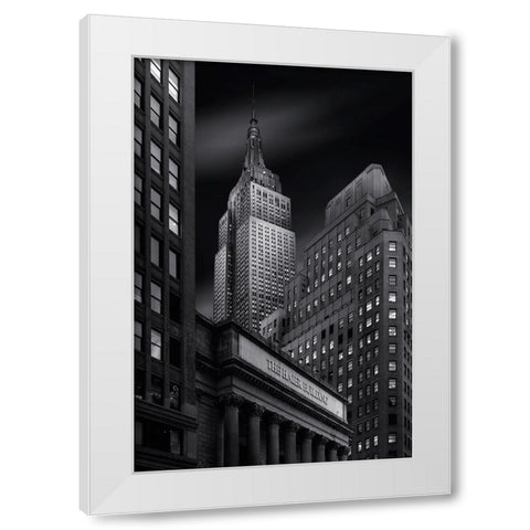 Haier Building White Modern Wood Framed Art Print by Ruiz Dueso, Jorge