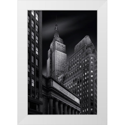 Haier Building White Modern Wood Framed Art Print by Ruiz Dueso, Jorge
