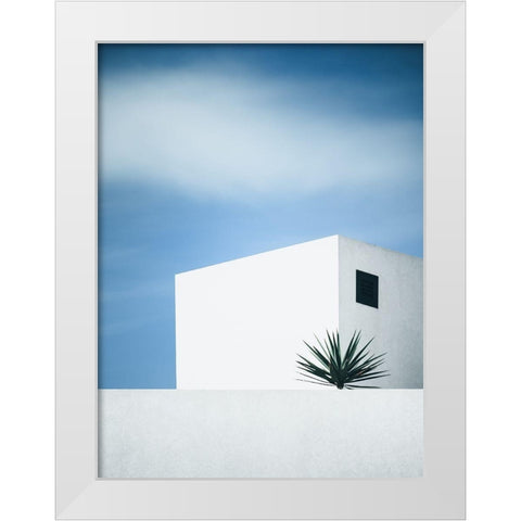Palm Tree White Modern Wood Framed Art Print by Wasinger, Renate