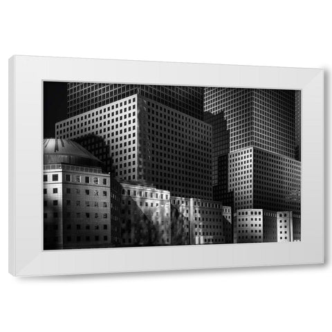 Lego City White Modern Wood Framed Art Print by Ruiz Dueso, Jorge