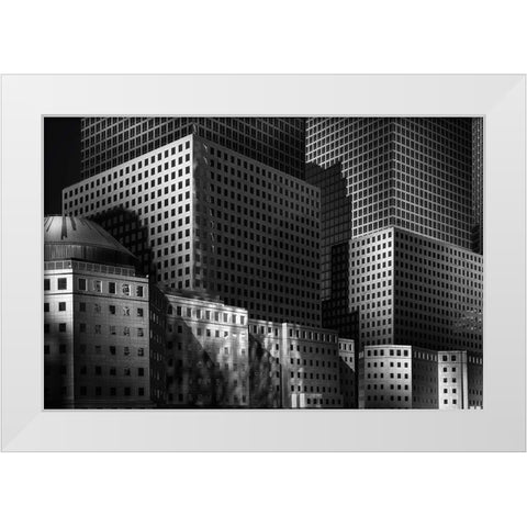 Lego City White Modern Wood Framed Art Print by Ruiz Dueso, Jorge