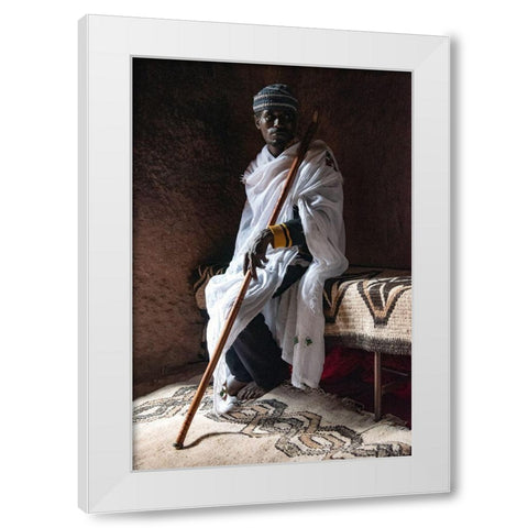 Waiting White Modern Wood Framed Art Print by Wride, Linda