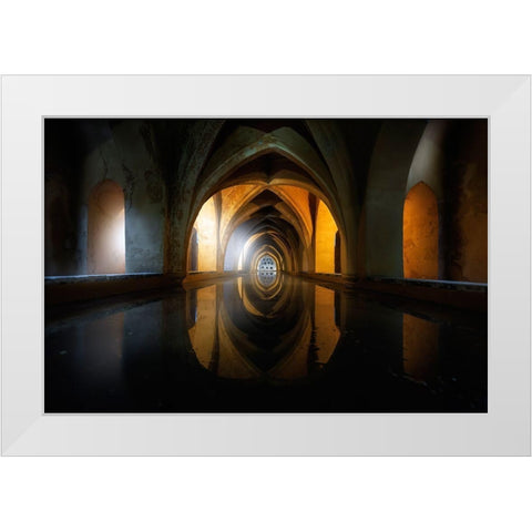 Light And Water White Modern Wood Framed Art Print by Ruiz Dueso, Jorge