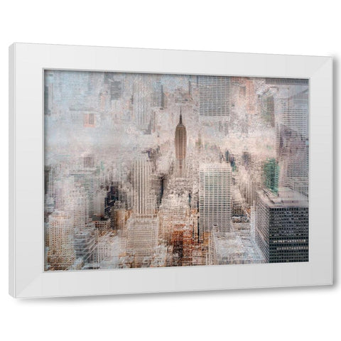 Empire State Of Mind White Modern Wood Framed Art Print by Chiriaco, Carmine
