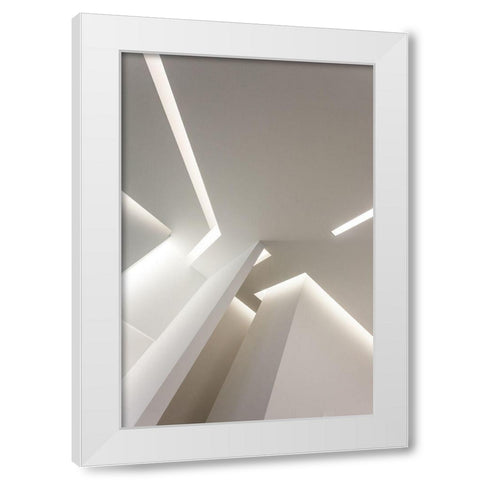 Gorges White Modern Wood Framed Art Print by Guyot, Michel