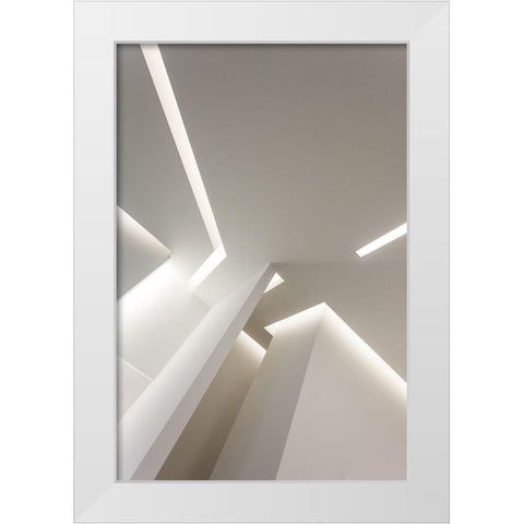 Gorges White Modern Wood Framed Art Print by Guyot, Michel