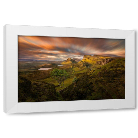 Untitled White Modern Wood Framed Art Print by Rojek, Tomasz