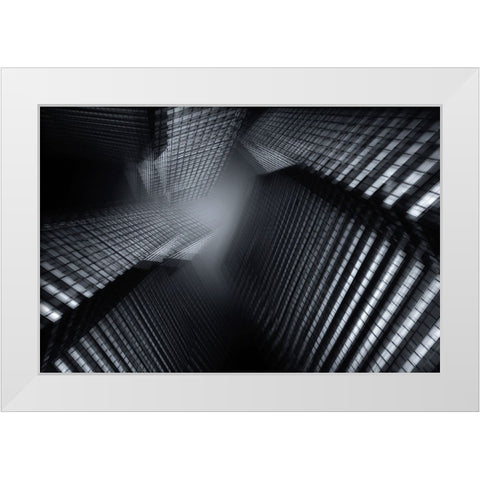 Looking Up White Modern Wood Framed Art Print by aRRO