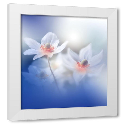 Dancers In My Mind.. White Modern Wood Framed Art Print by Nan, Juliana