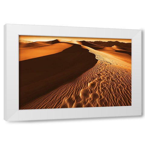 Death Valley White Modern Wood Framed Art Print by Kreiten, Mike