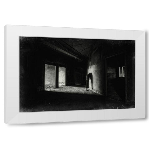 Emptiness Of The Soul White Modern Wood Framed Art Print by Muhamad Fajeri, Fadhel