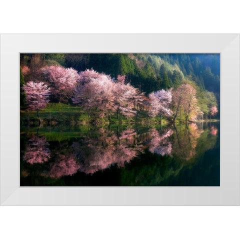 Another World White Modern Wood Framed Art Print by Mitamura, Takeshi