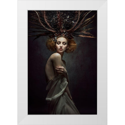 In Dreams White Modern Wood Framed Art Print by Siegart