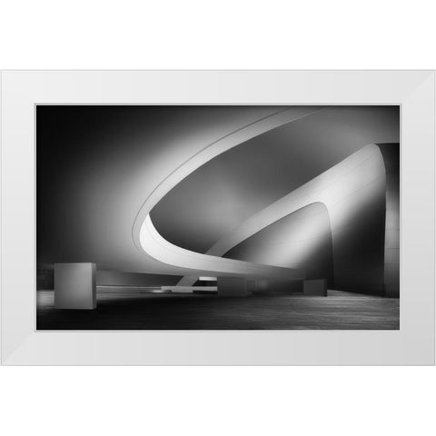 Niemeyer Art White Modern Wood Framed Art Print by Osuna, Fran