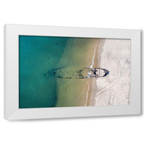 Wreck White Modern Wood Framed Art Print by Cheli, Ivano