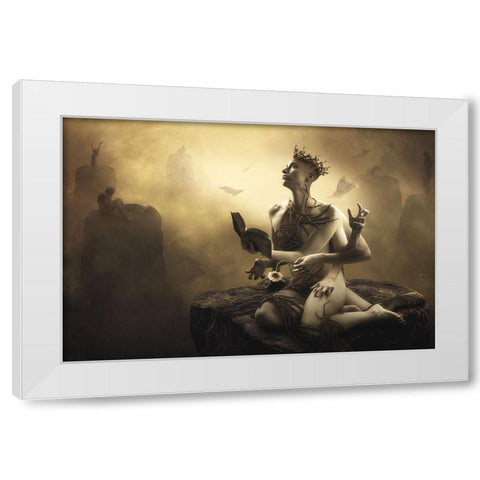 The Waste Land White Modern Wood Framed Art Print by Kiciak, Christophe