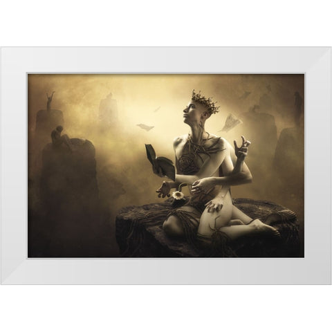 The Waste Land White Modern Wood Framed Art Print by Kiciak, Christophe