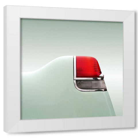 Us Classic Car 1955 Series 62 Coupe Deville White Modern Wood Framed Art Print by Gube, Beate