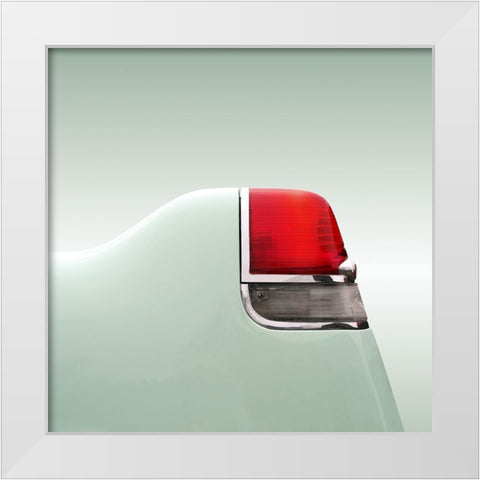 Us Classic Car 1955 Series 62 Coupe Deville White Modern Wood Framed Art Print by Gube, Beate