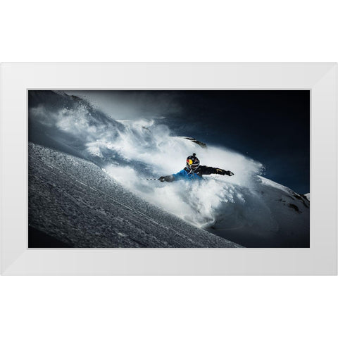 No Holding Back With Ralph Maho White Modern Wood Framed Art Print by Verbiest, Eric