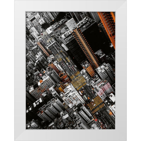 Vertigo White Modern Wood Framed Art Print by Chiriaco, Carmine