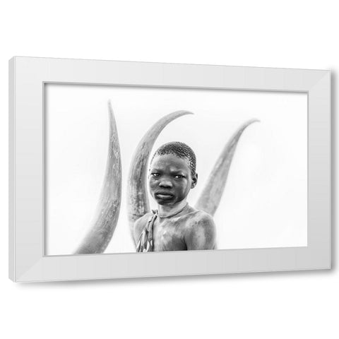 Framed White Modern Wood Framed Art Print by Cole, Trevor