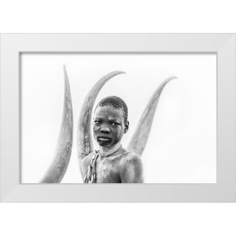 Framed White Modern Wood Framed Art Print by Cole, Trevor