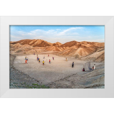 Champions League White Modern Wood Framed Art Print by Jamshidian, Hamid