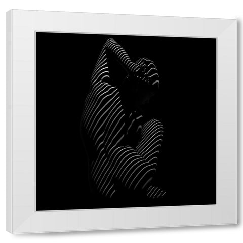 Untitled White Modern Wood Framed Art Print by Cloud, Mountain