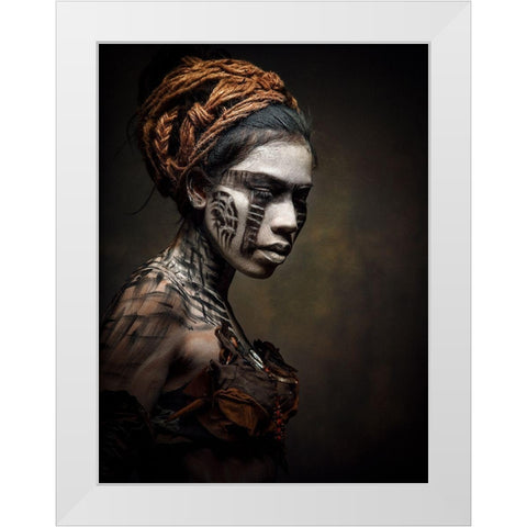 From Another Time White Modern Wood Framed Art Print by Siegart