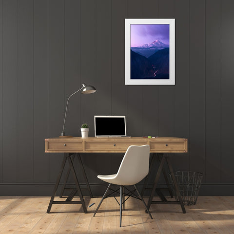 Leading To Mount Damavand Ce White Modern Wood Framed Art Print by Behzad, Majid