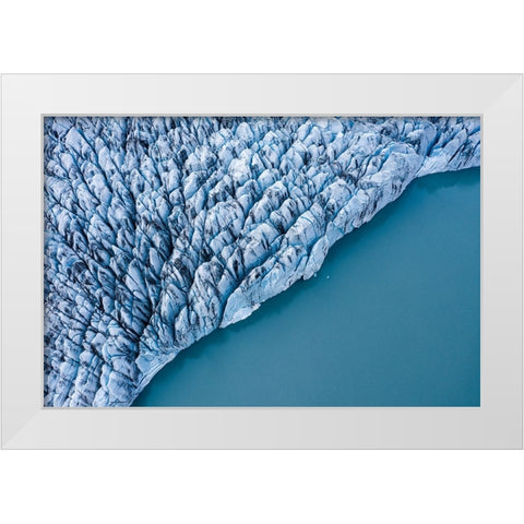 Flying Over Iceland White Modern Wood Framed Art Print by Ruoppolo, Luigi