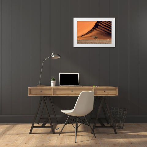 The Dune And The Tree White Modern Wood Framed Art Print by Ruoppolo, Luigi