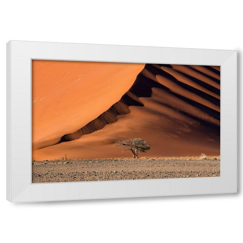 The Dune And The Tree White Modern Wood Framed Art Print by Ruoppolo, Luigi