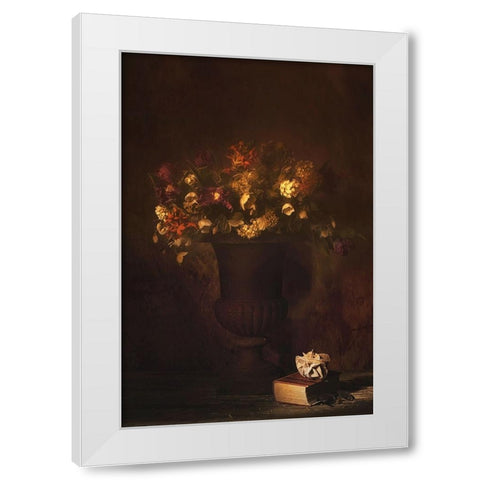 Shades In Braun White Modern Wood Framed Art Print by Dingemans, Saskia