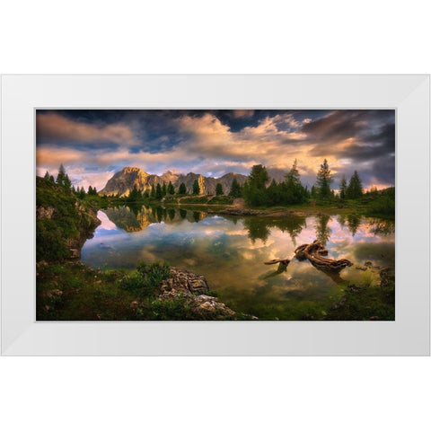 Limides... White Modern Wood Framed Art Print by Browko, Krzysztof