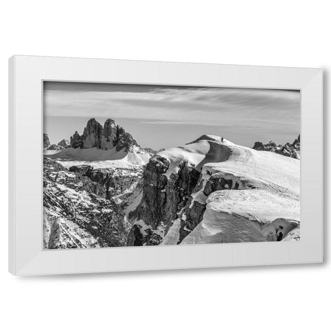 Almost At The Top White Modern Wood Framed Art Print by Klabus, Ales