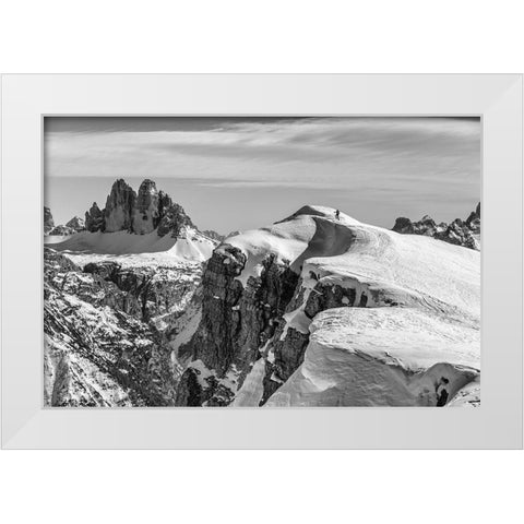 Almost At The Top White Modern Wood Framed Art Print by Klabus, Ales